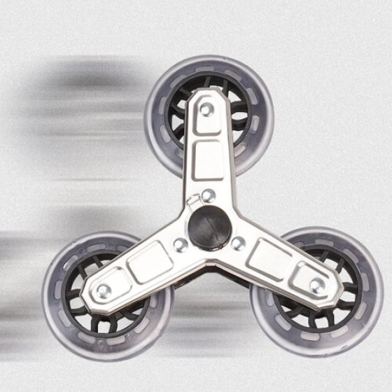 Shopping cart replacement parts for stair-climbing laundry carts, triangular clamp bearings, 2 luggage wheels